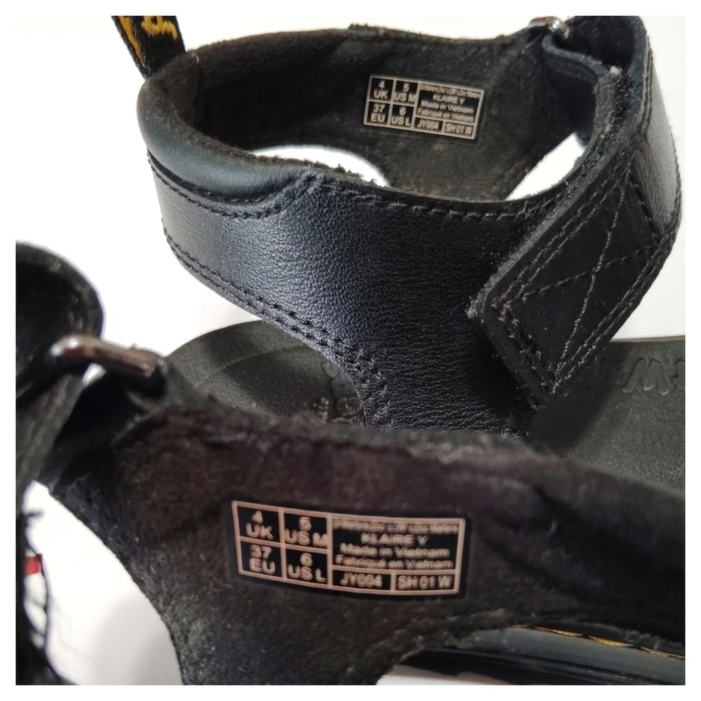Dr. Martens Klaire Youth Leather Strap Sandals Size 6 Ladies, 5 Mens